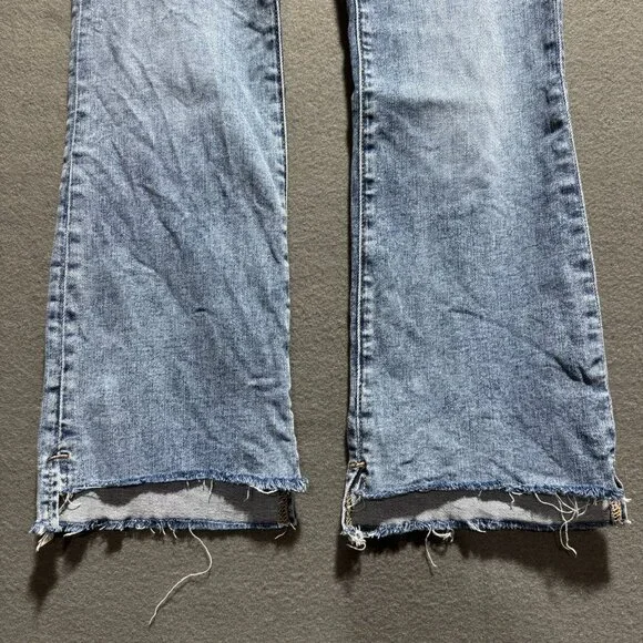 LOFT The Kick Crop Raw Hem High Rise Jeans Light Wash Women's Size 2/26 - Picture 6 of 10